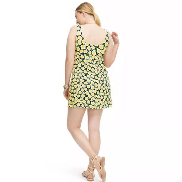 90's Shift Yellow Poppy Mini Dress Sun DVF for Target Diane von Furstenberg NWT - Picture 3 of 16
